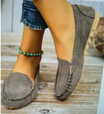 Zingj Version Of Women 2023 Spring And Autumn Shallow Mouth Bean Shoes Flat Heel Single Shoes Women A Foot Pedal Women's Shoes Lazy Shoes Large Size Shoes- Outfit