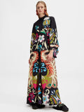 Summer Printed Seven-Sleeve Collared