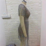 High Luxury Super Flash Water Drill So Sexy V-Neck Short Dress Ge-Dequet Party Party Party Dress Performance