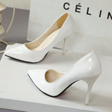 Working Shoes Women Naked Paint High Heels Women's Fine Heel Etiquette Shoes 2025 Spring And Autumn 7Cm Sharp