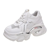 Station Thick Bottom Dad Shoes Round Head Spring And Autumn New Fashion Casual Net Front With Sports Shoes Female Platform
