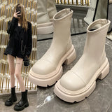 Boots British Style Short Boots Autumn Winter New Rear Zipper Small Chelsea Skinny