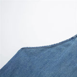 Backless Denim Dress Woman Blue Halter Long Dress Women Off Shoulder Midi Summer Dresses For Women 2023 Holiday