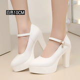 High-Heeled Shoes, Wedding Shoes, Coarse Heels, Bridal Shoes, Waterproof Platform, Wedding Dress, Bridesmaid Shoes, Cheongsam, Model, Show, Single Shoe