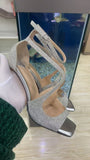 Burst Spring And Summer New Cross-Word Buckle Toe Fine Heel High Heels Jimmy Female