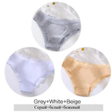 Women Lace Edge Cotton Briefs 3Pcs /Set Sexy Female Low-Rise Underpants Girl Seamless Intimate