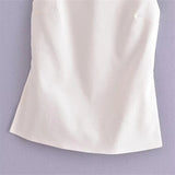 Black Backless Top Women White Sleeveless Cami Top Party For Woman Fashion Summer Sexy Tops Woman 2023 Elegant Woman