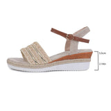 Zingj Summer New National Style With Sandals Platform Heel Buckle Large Size