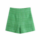 New Pure Green Casual Women Shorts Matching with Blazer Spring-Autumn Modern For Suit Cultivate Morality