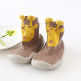 Boys Girls Toddlers Moccasins Non-Skid Indoor Kids Floor Slipper Children Animal Breathable Cotton Knitted Shoes Ideal