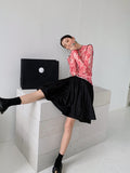 Rose Red Contrast Stitch Mesh Top Long Sleeve Tees Tight Tie Dye T Shirt Women Ladies Designer Top 2021 Trend