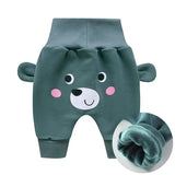 Cute Pants Boys Girl Cartoon High Waist Protection Belly Children Toddler Spring Autumn Winter Newborn Warm Velvet
