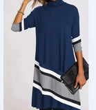 Fashion Printed Collar Long Sleeves Loose