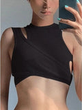 Ribbed Crop Tank Top Set- Outfit