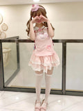 Kawaii Lace Patchwork T-shirt Women Cartoon Printing Y2k Aesthetic Graphic T Shirts Harajuku Sweet Bow Tops Cute