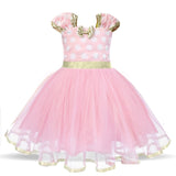 Princess Dress Bowknot Sequined Party Tutu Gown Kids Dresses For Girls Baby Casual Wear Rainbow Frocks Children