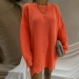 O Neck 2021 Green Sweater Dress Women Knitted Long Sleeve Autumn Winter Y2K Oversized Mini Elegant Dresses Party