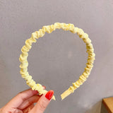 New Women Girls Sweet Colorful Folds Bubble Simple Hairbands Sweet Headband Hair Hoops Hair Band Fashion Hair