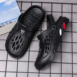 Summer New Men's Hole Shoes Breathable Beach Shoes Outdoor Half Drag Bag Head Personality Cold