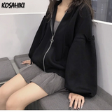 Women Hoodies Sweatshirts Casual Solid All-match Lantern Sleeve Fashionable Feminino Student Korean Style