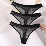 G-String Sexy Mesh Transparent Lace Panties Women Underwear Pantys Low-Waist Female Underpants Perspective Briefs