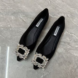Bottom Water Drill Bean Single Shoes Women 2025 Spring And Autumn New French Sense Granny