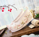 Zingj Shoes Hanfu Shoes Ancient Style Female Embroidered Cloth Shoes Inside The Raised Head Ancient Costume Shoes Cloth Shoes