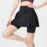 Pocket Fake Two Yoga Pants Large-Size High-Rise Sunscreen Skirts Thin Sports Wear Outside The