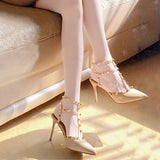 High Heels Women's Fine Heel 2025 New Pointed Shoes Yu Sister Temperament Lady Bun Head Single Shoes Women's