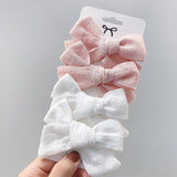 2021 New Sweet Leopard Printed Hair Clips For Cute Girls Bowknot Barrettes Safty Hairpin Headwear Kids Hair