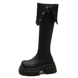 And Velvet Long Boots Girl Small Knight High Boots 2025 Autumn And Winter New Thick Bottom In Two Through The Knee
