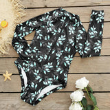 New Sexy One Piece Swimsuit Push Up Swimwear Women Monokini Long Sleeves Swim Suit Bathing Suit Women Summer Beach