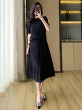 Luxury Small Fragrant Style Knitted Dress Dress Women's New Hollow Half-Dress Two