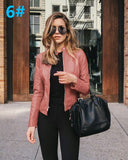 Women Coat Jackets PU Leather Keeps Warm Fashion Long Sleeve black blue Coat Thick Warm Female Jacket 2020 tops