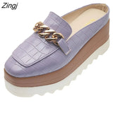 Women Flip Flops Comfortable Rubber Platform Shoes Women Casual Round Toe Flat Loafers Flats Autumn Women Shoes