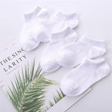 Pairs/lot 1 to 12 Years Summer Solid White Cotton Socks For Children Socks Spring No-show Low Cut Socks Boys Girls Boat