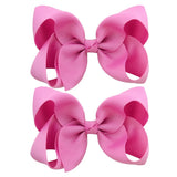 4'' Cute Solid Grosgrain Ribbon Bowknot Hair Clips For Girls Handmade Hairpins Barrettes Headwear Kids Hair