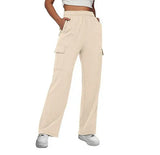 Sports Trousers High Waist Slimming Straight