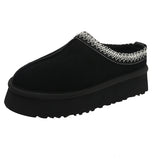 Zingj Size Cotton Shoes Female Winter 2023 New Fur Integrated Baotou Slippers Female Loose Cake-Outfit