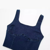 2025 New Women's Slim Dress With Slit Denim Long