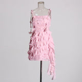 2025 New Fashion Sexy Flowers Splicing Design Tuxedo High-End Sling Bag Hip Dress