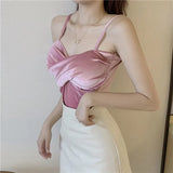 New Velvet Women Sexy Camisole Cross Beautiful Top Multicolor Adjusted Top Fashion Bralette
