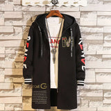 Windbreaker Men's Mid-Length Trendy Coat Korean Men's Thick Casual Loose Handsome Coat Windbreaker