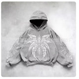 19 Street Threo Cotton-Haired Hob-Throgo-Style Loose Y2k Round Collar Long-Sleeved Shabby