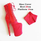 Shoe Cover Pole Dance Shoes Protective Cover High Heels 20cm Waterproof Platform 10cm Suede Material Strong