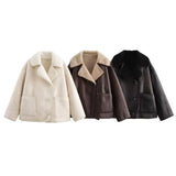 2025 New Women's Fashion Casual Temperament Collar Button Double-Sided Coat