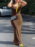 Slip Sleeveless Backless Maxi Dress Women 2022 Y2k Summer Bodycon Sexy Elegant Outfits Ladies Birthday Party Club