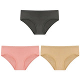 3PCS/Set Women's Panties Cotton Underwear Solid Color Briefs Girls Low-Rise Soft Panty Women Underpants Female