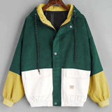 Coats Jackets Corduroy Patchwork Oversize Jackets Autumn Jacket Women Chaqueta Mujer Ceket Streetwear Coat