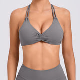 Zingj Adjustable Button Hanging Neck Beautiful Back Yoga Vest Women's Tight Sports Top Quick Dry Fitness Bra 74068-Outfit